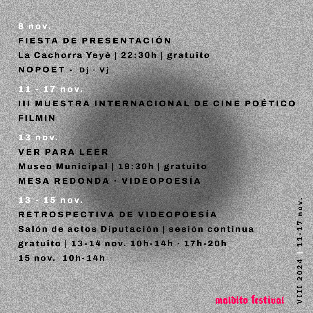 MALDITO FESTIVAL de Videopoesía tweet media