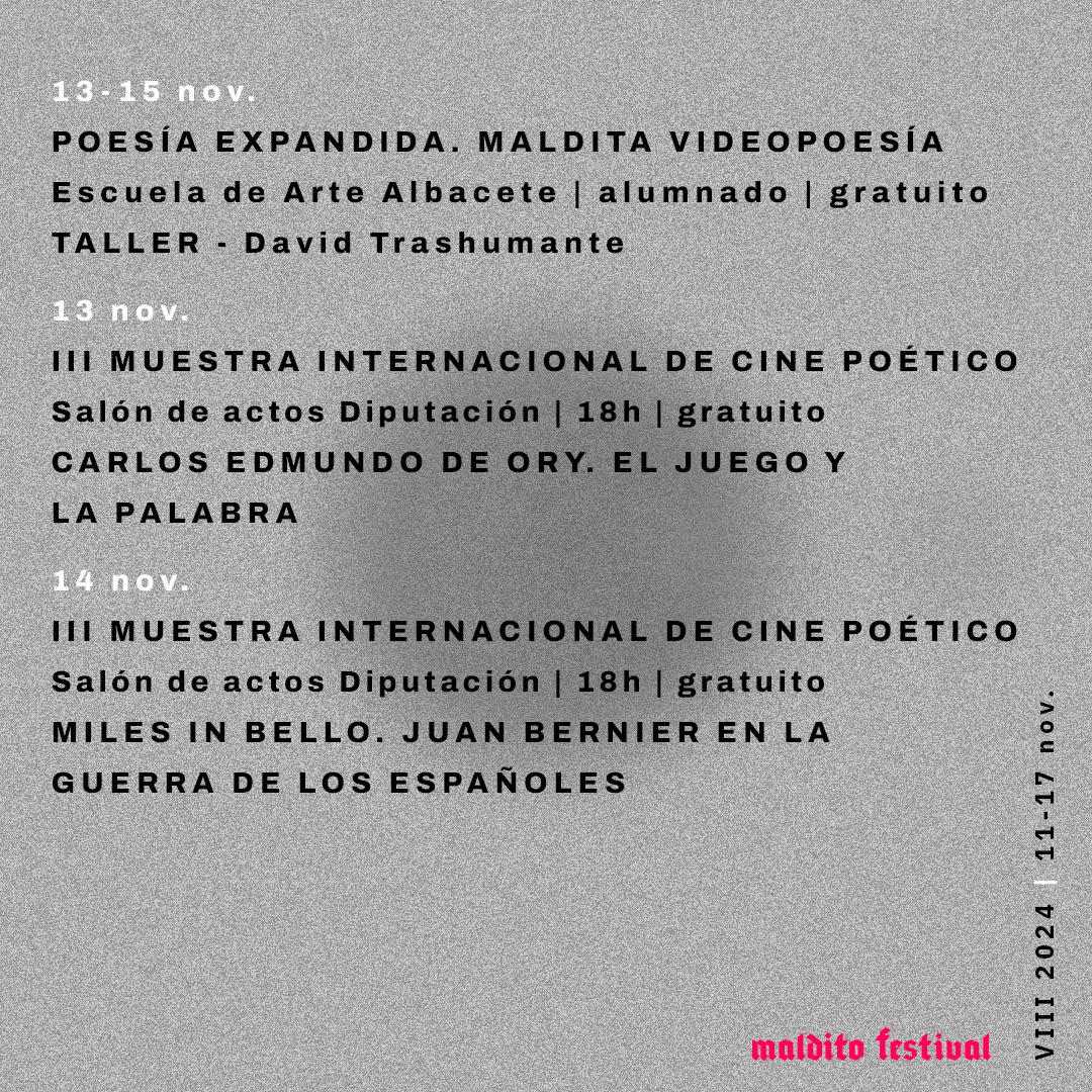 MALDITO FESTIVAL de Videopoesía tweet media