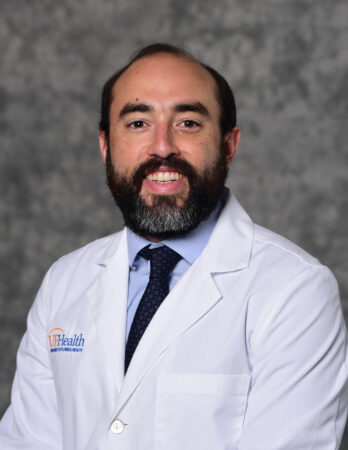 In honor of #NationalHispanicHeritageMonth, we are spotlighting Dr. Michael Schweitzer-Barrios, a Venezuelan and Latin American physician in the Division of Pulmonary, Critical Care &amp; Sleep Medicine and a member of our Critical Care Resource Intensivist team!