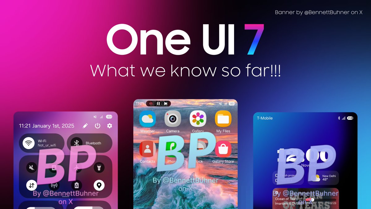 BennettBuhner's tweet photo. One UI 7 - All that we know for SDC 2024 and more! A thread 🧵

SDC gave use tease as to what's to come along with a new UX, so let's unpack everything we know including estimated dates!

#Samsung #GalaxyAI #OneUI7 #GalaxyS25Ultra
