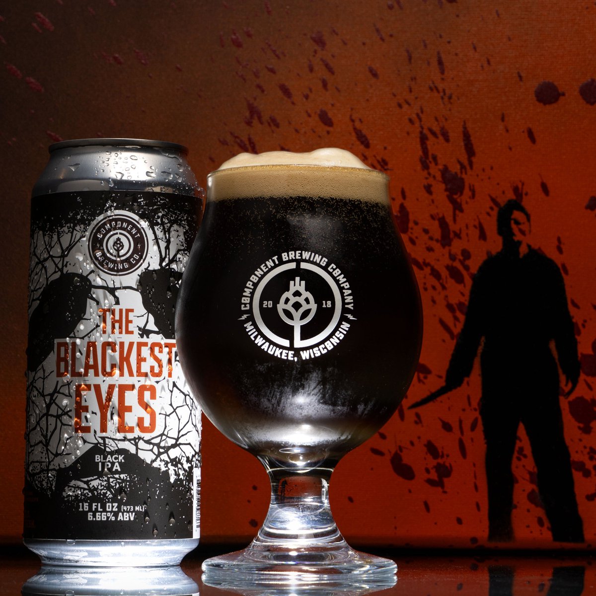 🚨New Beer Alert 🚨: "The Blackest Eyes" black IPA

Our Halloween beer this year, and a tribute to G.O.A.T. slasher film legend Michael Myers. Brewed w/ chocolate rye malt and a killer combination of hops, come out to the taproom and try one. If you dare...
