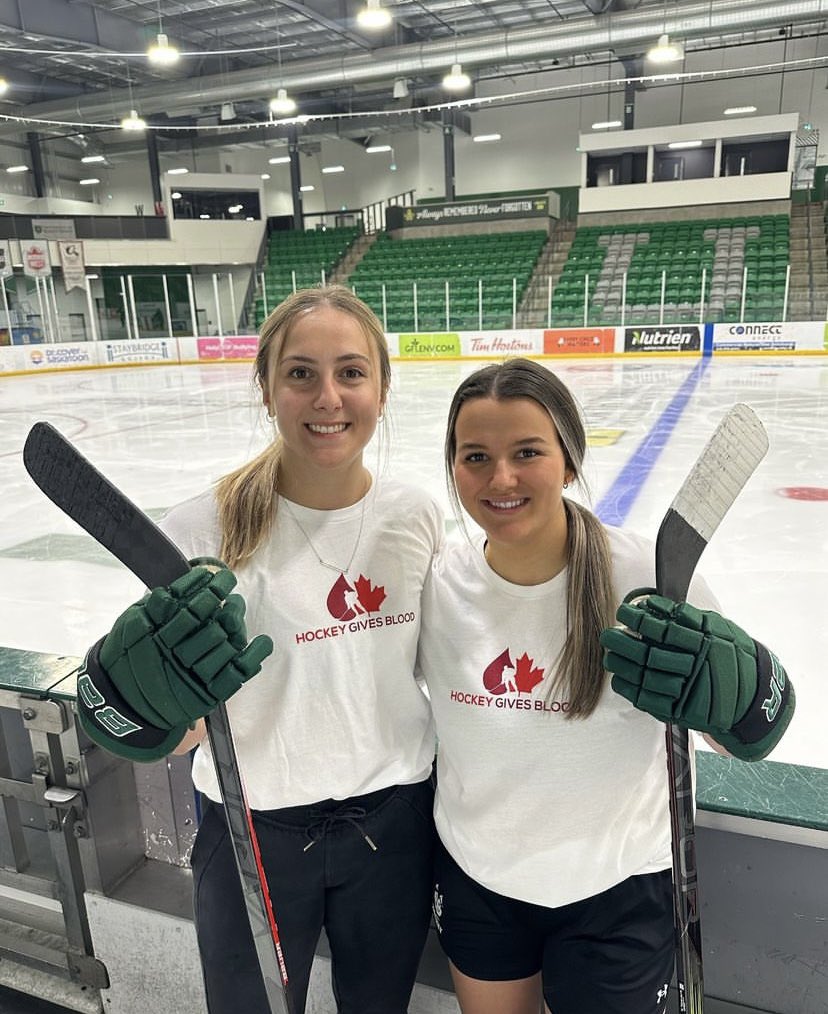 We are excited to welcome our two newest Player Ambassadors, Brooklyn Stevely and Bronwyn Boucher of the  <a href="/HuskieWHKY/">USask Huskie Women's Hockey</a> . 

You will see them in the community a lot this season helping promote the importance of <a href="/CanadasLifeline/">Canadian Blood Services</a> . 

Donate blood today at blood.ca/HGB