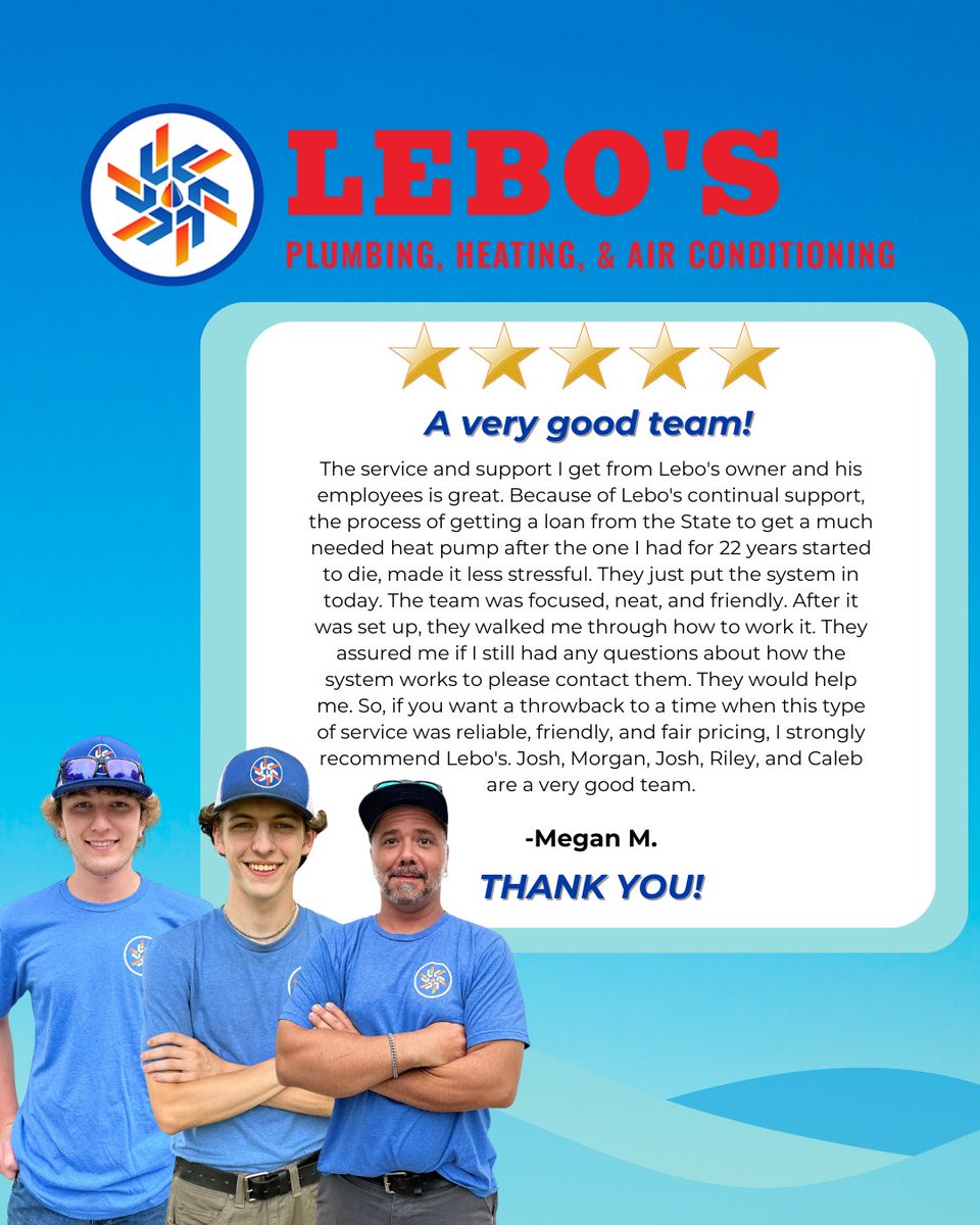 Why thank you, Meg! 

We think our team is pretty great too!

#hvac #hvactech #review #smallbusiness #centralpa #carlislepa