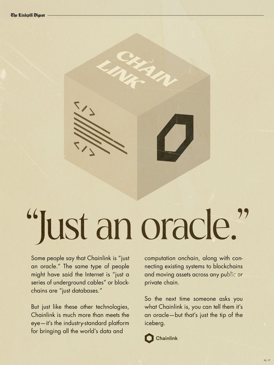 Just an oracle” helped take DeFi from $100M to a $200B industry. “Just an  oracle” has enabled over $15T in onchain transaction value. “Just an  oracle” is powering the convergence of TradFi