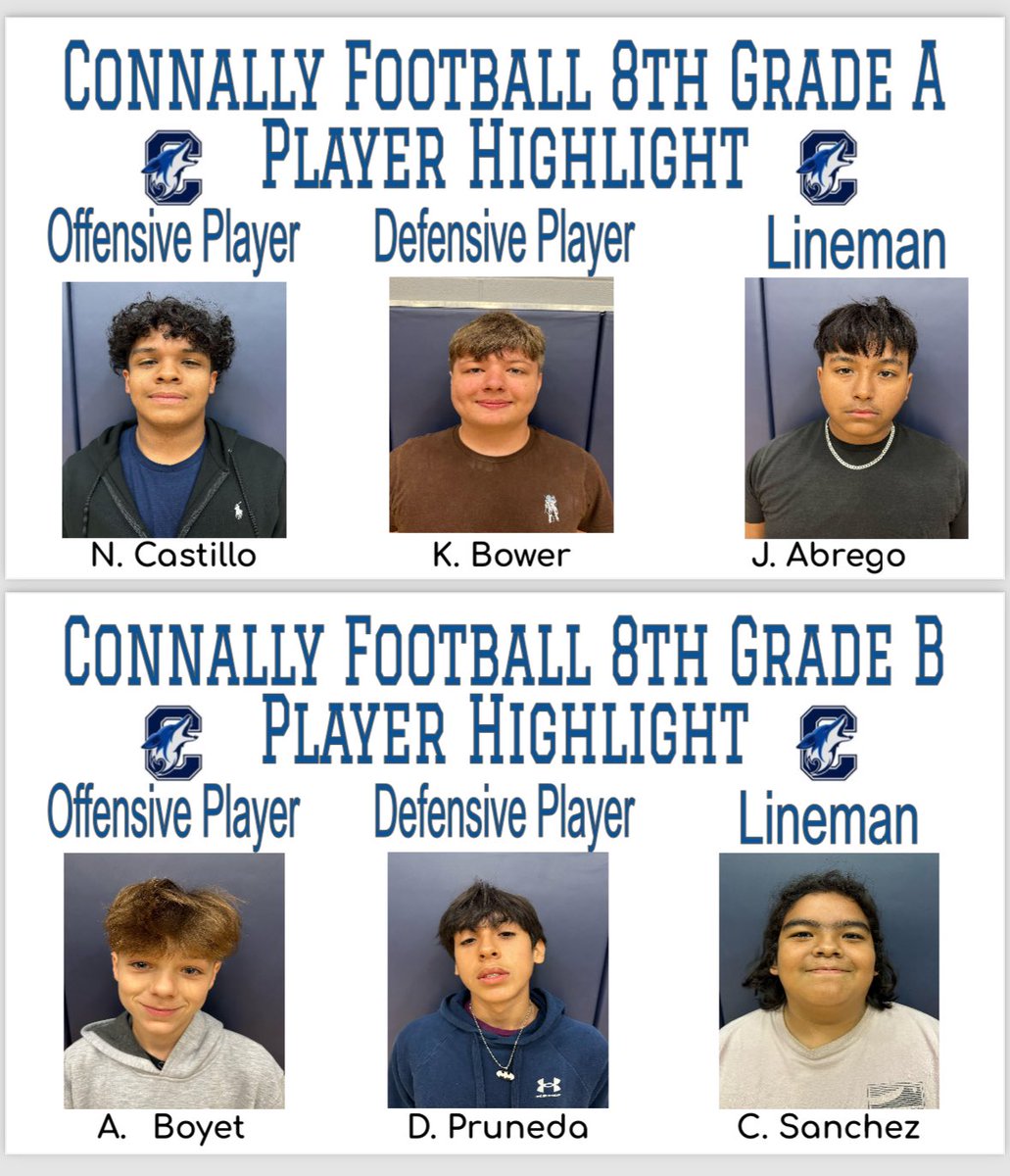 Another evening of football in the books. 7th grade continues their undefeated season with a big win. 8th grade fell a bit short losing in a nail biter by one point! Let’s Go Coyotes! <a href="/NISDConnally/">Connally Coyotes</a>