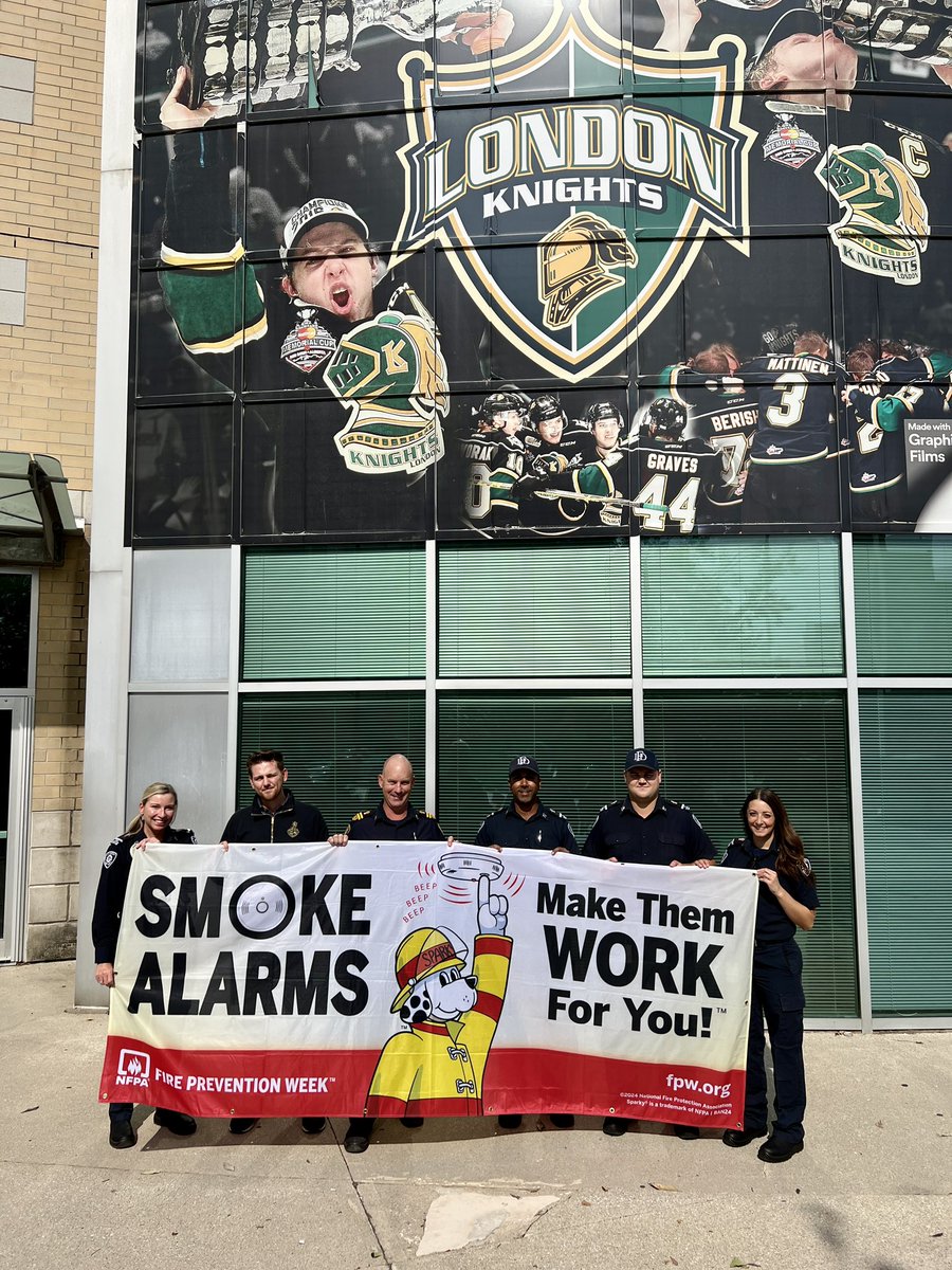 Join us at Jubilee Square before the <a href="/LondonKnights/">London Knights</a> game tomorrow night. Truck 1 will be on display! We are excited to be kicking off #Firepreventionweek at @BudGardens! 

We’ll have fire prevention information on hand, and will be available to answer your fire/life safety