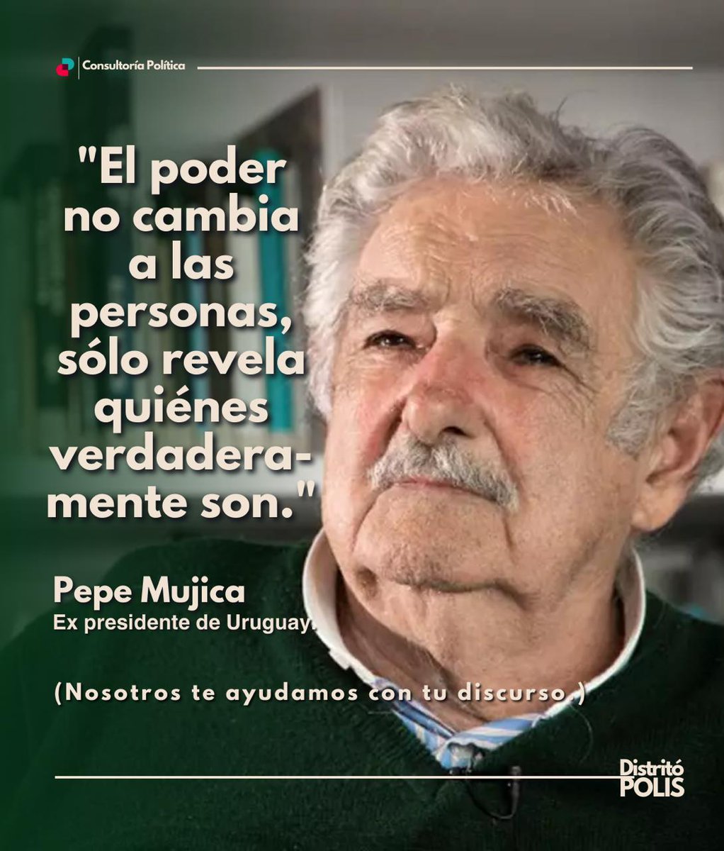 #DP | #Líderes 

Pepe Mujica, guerrillero, político y referente de la izquierda latinoamericana llegó a ser presidente de Uruguay 🇺🇾 de 2010 a 2015 sus contribuciones son un baluarte para la comunicación y activismo político mundial. 

Recomendamos revisar sus valiosos discursos.