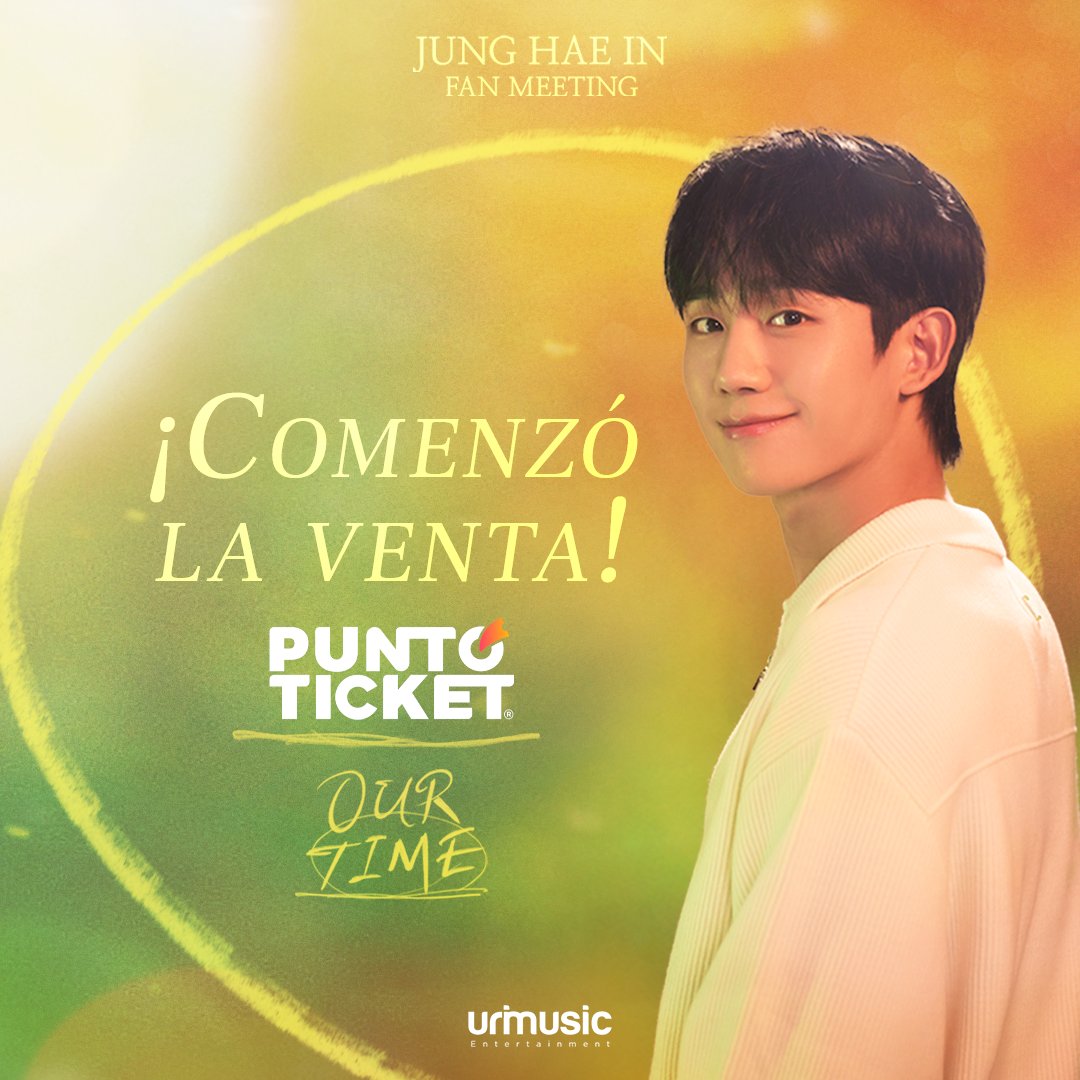 ¡Atención Haeiness🇨🇱! Ya está disponible la venta de entradas para el fanmeeting de Jung Hae In en Chile el próximo 14 de enero de 2025 en el Teatro Caupolicán, 20hrs.

🎟️Ticktes: puntoticket.com/jung-hae-in  

#JungHaeIn #JungHaeIn_Chile #OUR_TIME #OUR_TIME_LATAM #Urimusic #Chile