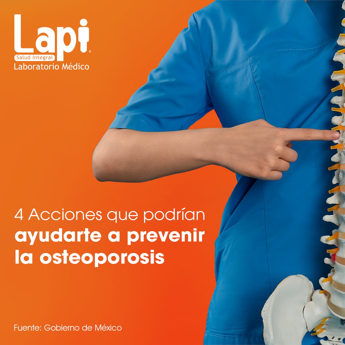lapi_lab's tweet image. ¿Sabías que 1 de cada 3 mujeres y 1 de cada 5 hombres mayores de 50 años presentan osteoporosis?

Comparte este post para llevar hábitos más saludables que te ayuden a futuro.

No te olvides de visitar a tu médico y realizarte estudios periódicamente.

#LaboratoriosLapi #LapiMx