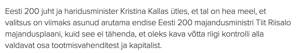 Parempoolsed's tweet photo. @tonis_kons Tasuks neile kahele lõigule tähelepanu pöörata. Milliste arutelude tulemusel jõuti meediasse nüüd teatega, et ei ole plaani võtta riigi kontrolli alla valdavat osa tootmisvahenditest ning kapitalist. Ja mingi arutelu tulemusel on ka leitud, et hindu riik vähemalt määrama ei hakka https://t.co/xQhbGlm3OM