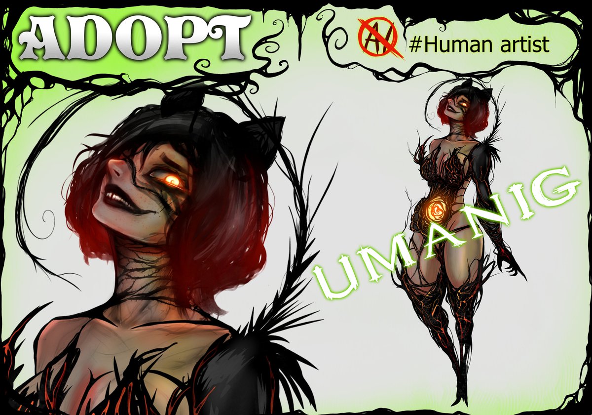 Adopt Cuscata - 35€
deviantart.com/umanig/art/OPE…
*
*
*
#art #digitalart #drawing #ilustration #digitaldrawing #dibujo #digitalartist #girls #humanartist #characterart #illustration #characterart #originalcharater #girlsillustration #horror #adopt #ink #tattoo #Halloween2024