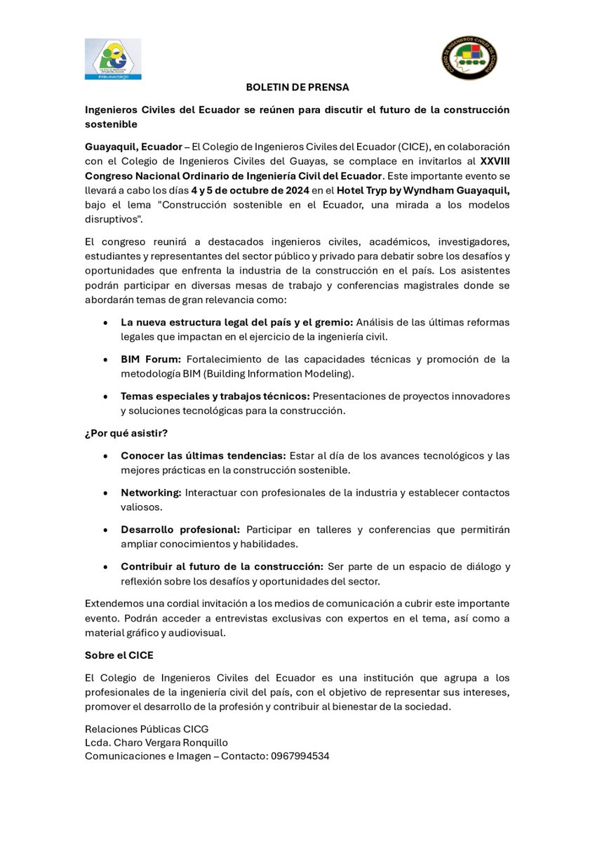 Invitamos a asistir al XXVIII Congreso del CICE, para discutir el futuro de la construcción sostenible.