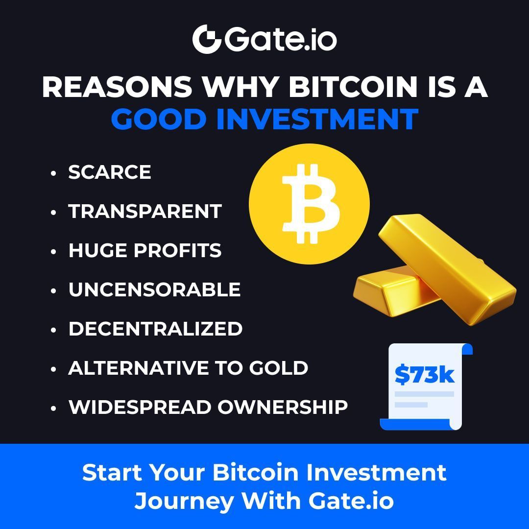 Do you know why #Bitcoin is a good investment? 

Find out here👉 gate.io/trade/BTC_USDT

#Gateio #BTC #BitcoinInvestment