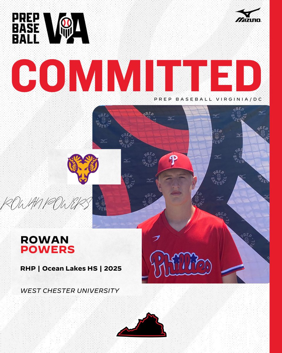 PrepBaseballVA's tweet photo. 🚨 Commitment Alert 🚨

'25 Rowan Powers (Ocean Lakes) has made his commitment to West Chester.

See his full profile ➡️ https://t.co/NwSOaqLIPM

#BeSeen https://t.co/iVnAPZCLrS