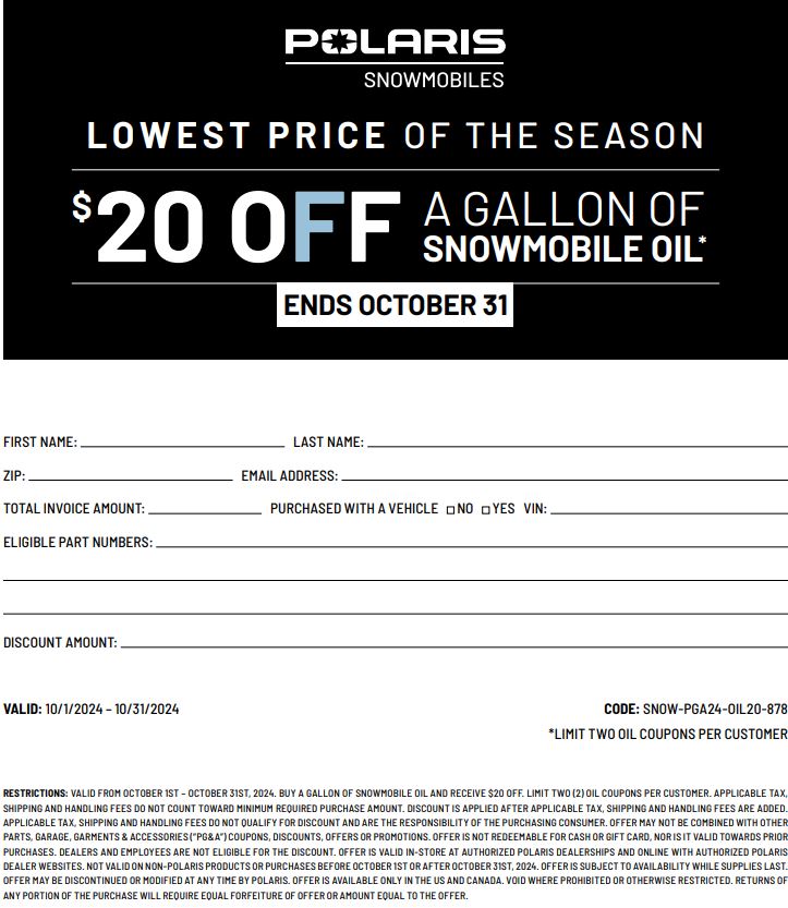 Deerhaven1's tweet photo. 📷
Deerhaven
@Deerhaven1

$20 off a GALLON of snowmobile oil, now that's a good deal! 
 #deerhaven #polaris #snowmobileseason #InStoreOnly 
https://t.co/5quj5jNfON https://t.co/Jw4m8iyJXa