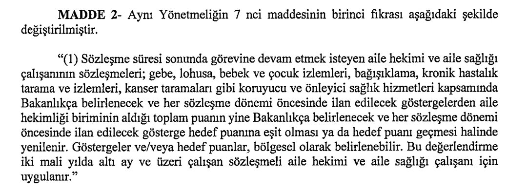 Yani <a href="/saglikbakanligi/">T.C. Sağlık Bakanlığı</a> Aile Hekimine diyor ki canım isterse sözleşmeni yenilerim. Belki de yenilemem!
<a href="/halksagligigm/">Halk Sağlığı Genel Müdürlüğü</a> <a href="/AHEF2008/">AHEF</a> <a href="/hekim_birligi/">Hekim Birliği</a>