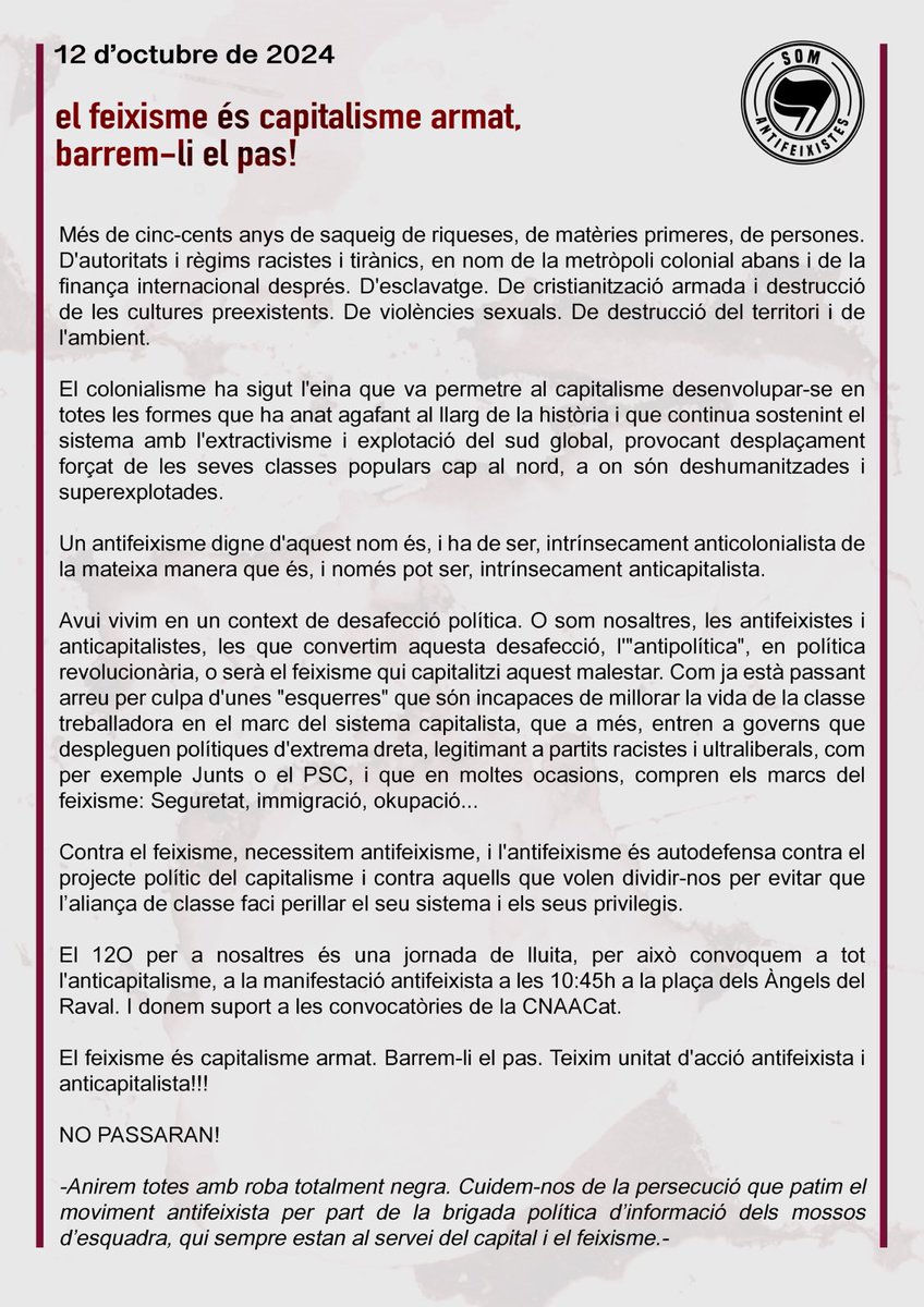 Som Antifeixistes !!! tweet media