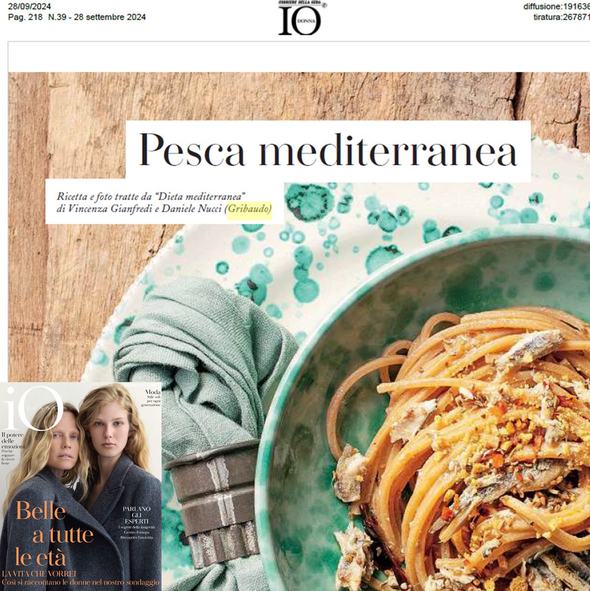 Vincenza Gianfredi (@vincenzagianfr1) on Twitter photo Il nostro libro Dieta Mediterranea, Gribaudo, gruppo <a href="/feltrinellied/">Feltrinelli Editore</a>, recensito su <a href="/IOdonna/">iodonna</a>, il femminile del <a href="/Corriere/">Corriere della Sera</a>! 🎉scopri #ricettegustose e il segreto della #longevità con la #DietaMediterranea. Grazie a #IoDonna per lo spazio dato📖 #CorrieredellaSera #CucinaMediterranea Il nostro libro Dieta Mediterranea, Gribaudo, gruppo <a href="/feltrinellied/">Feltrinelli Editore</a>, recensito su <a href="/IOdonna/">iodonna</a>, il femminile del <a href="/Corriere/">Corriere della Sera</a>! 🎉scopri #ricettegustose e il segreto della #longevità con la #DietaMediterranea. Grazie a #IoDonna per lo spazio dato📖 #CorrieredellaSera #CucinaMediterranea