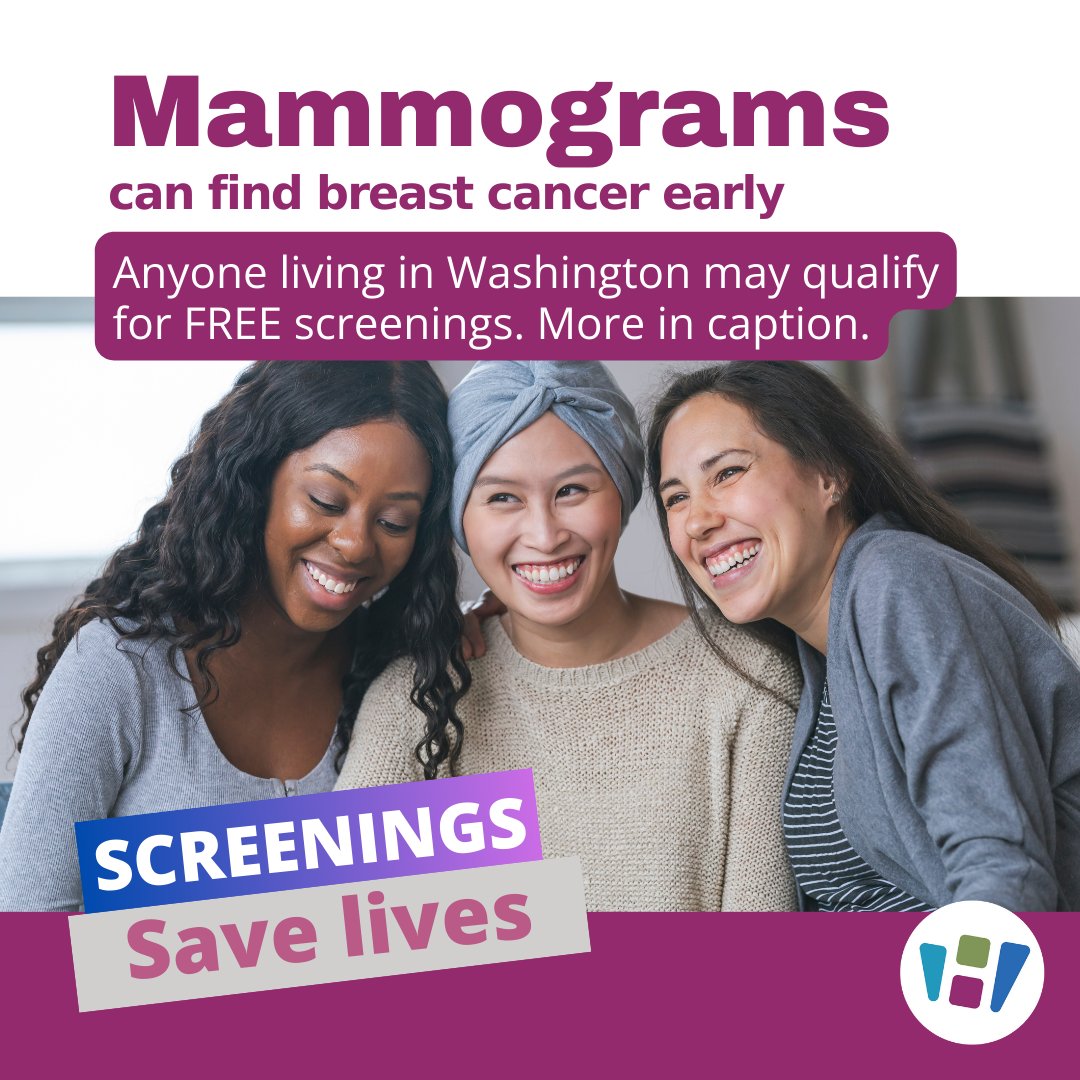 Did you know everyone with breasts should get screened every other year, starting at age 40? A routine mammogram (an X-ray of the breast) is the best way to diagnose and treat cancer early. 
Are you worried about costs? Find out if you qualify for free screens through the Breast,