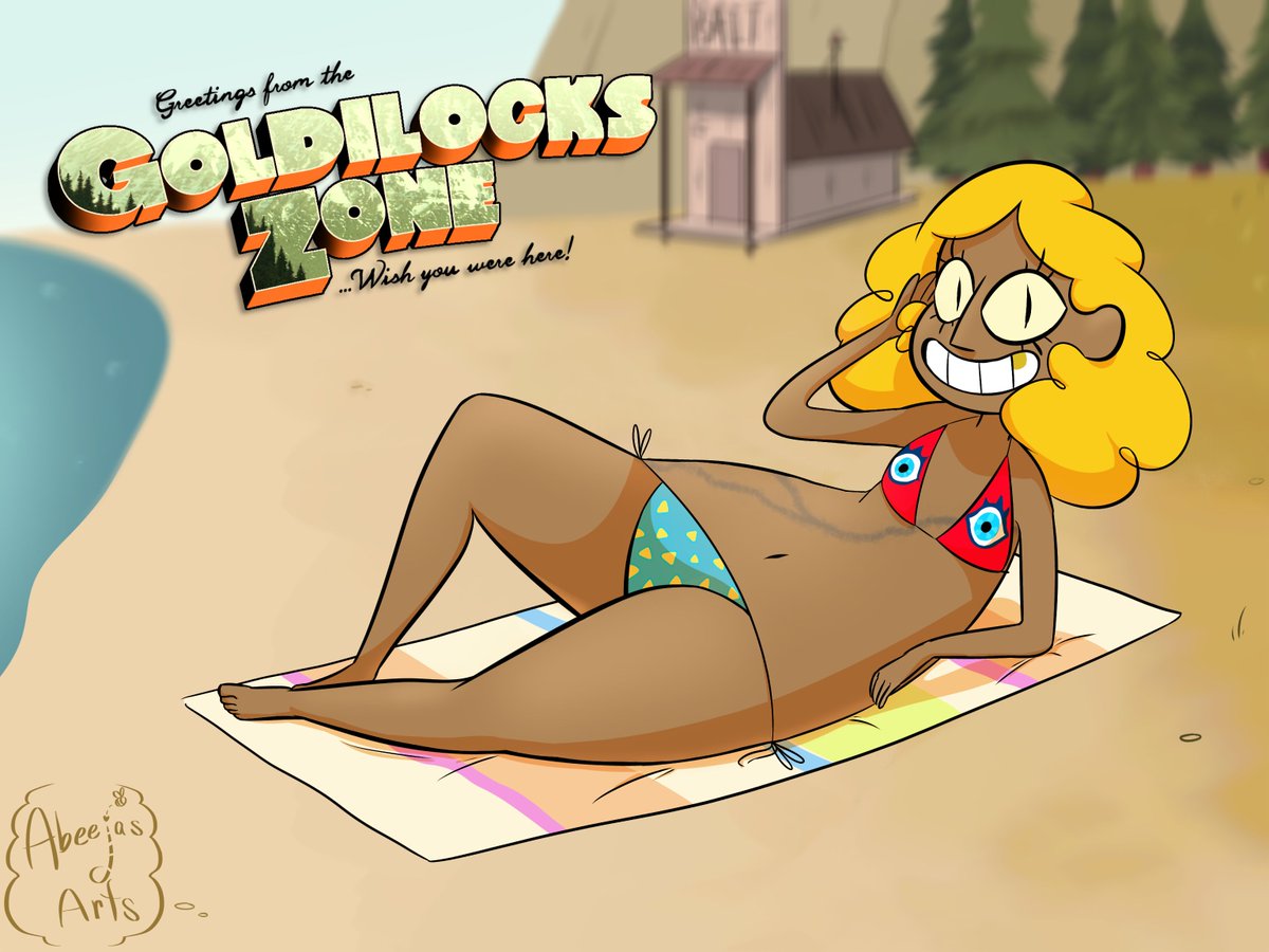 AbeejasArts's tweet photo. Have i recently mentioned that I’m OBSESSED with the Bill “Goldilocks” Cipher AU on tumblr? (By ckret2) Cause I am.

 ft. Beach Day Bill
#GravityFalls #BillCipher https://t.co/lqVzfSS4Cr