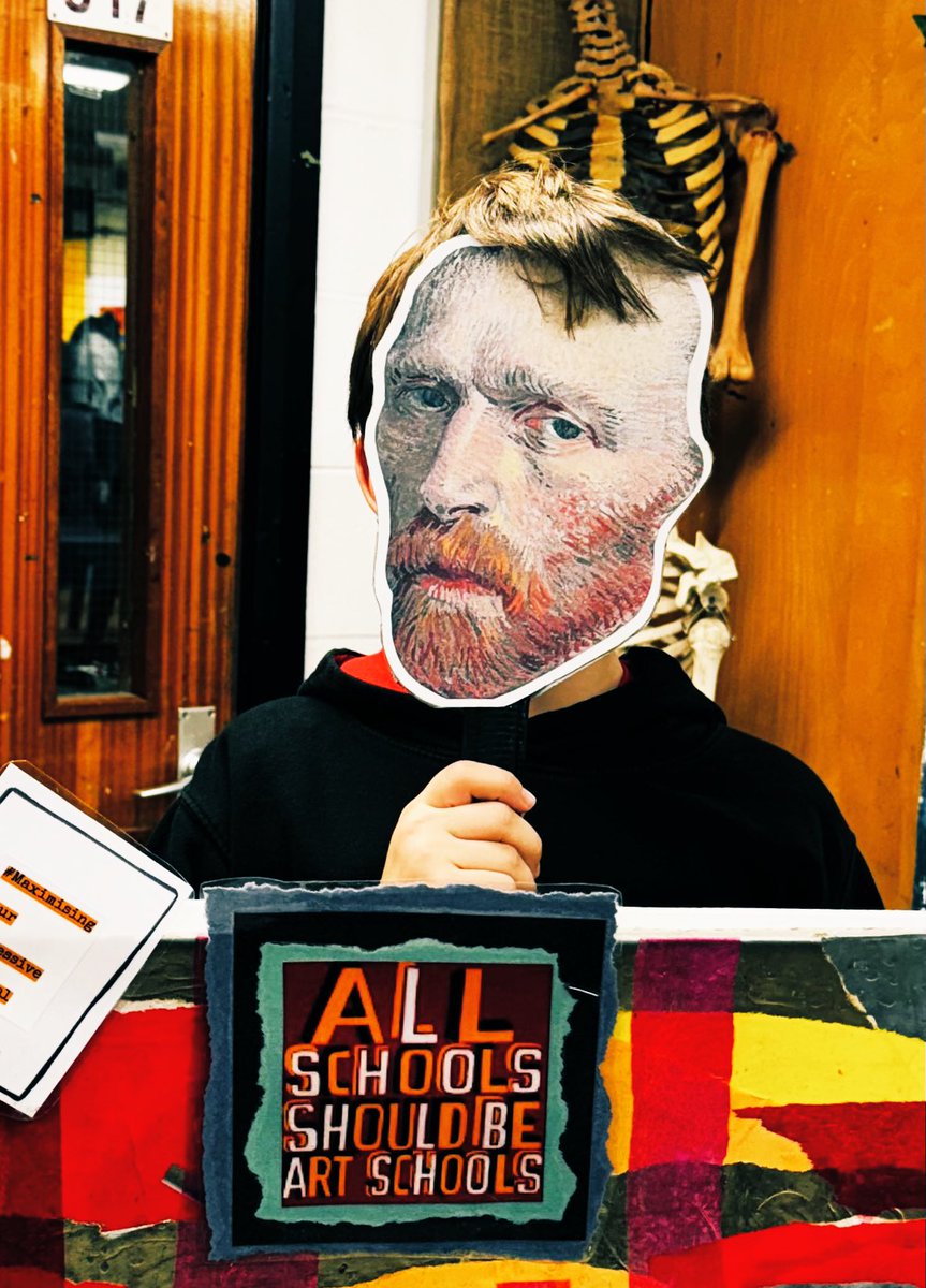 Loving this addition to our photo booth … we now need a floating ear prop to do Van Gogh justice! Y6 really getting into the it tonight … love that the hair is carefully placed for maximum effect 😂<a href="/CaerleonComp/">Caerleon Comp</a>