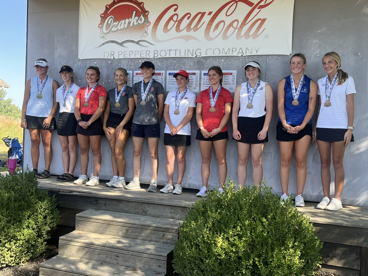 Best team score this year for a 2nd place finish in the Ozark Mountain Conference. Congrats to Lily (2nd) and Zianna (7th) on earning an all conference medal!