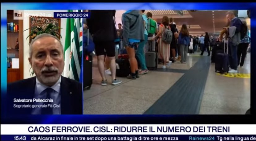 FitCisl's tweet photo. #3ottobre #Caosferrovie
🗣️ Il SG @salvopellecchia intervistato questo pomeriggio da @RaiNews 
🎥 Rivedi 👉 https://t.co/WVqTcyguKK https://t.co/92EWGG1j6o