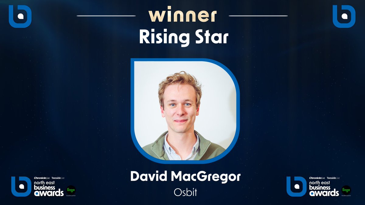 Our inspiring Rising Star finalists are:
 
- David MacGregor, <a href="/Osbit/">Osbit</a>
- Callum Hodgson, Accelerate Media
- Phoebe Taylor, Seventeen Lashes and Brows
 
Three young people having a positive impact. Taking home the award is… David MacGregor!   Congratulations!

#NEBizAwards