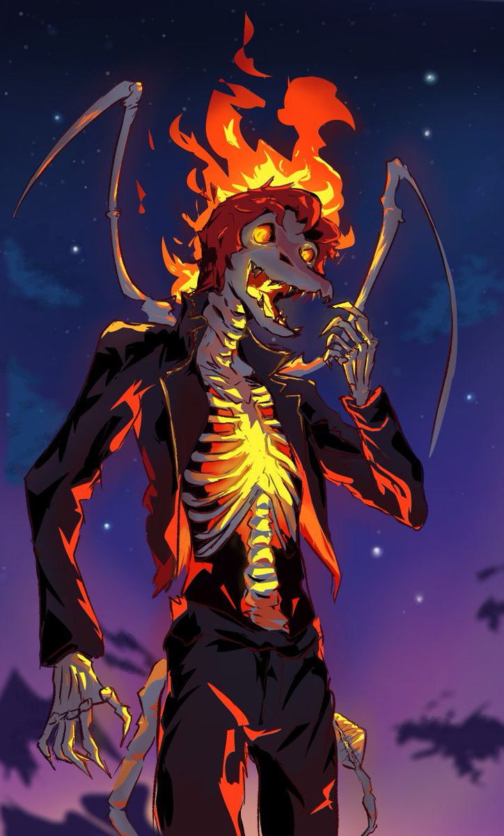 JZERA28's tweet image. Spooky month🎃
#furryarwork #furryart #OC #scalie #scalieart #dinosaur #snootgameart #spookymonthfanart