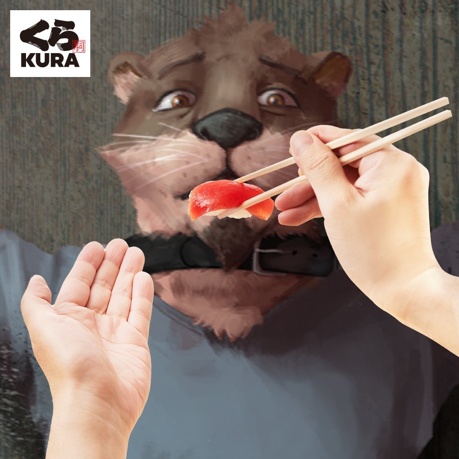 MajesticApplez's tweet image. Giving the chunter some sushi