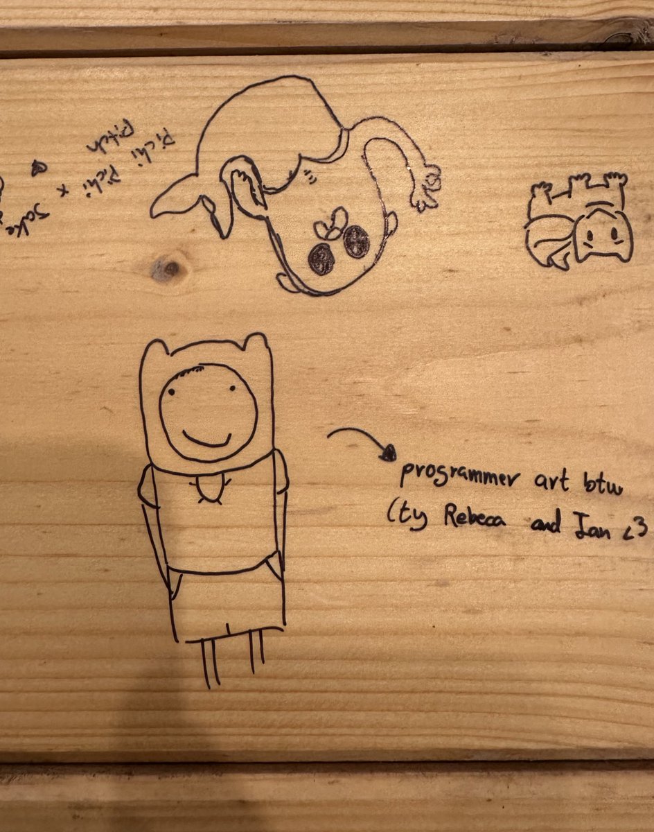 estoy sentado entre artistas asi que he dijujado lo unico que se, a finn el rumano