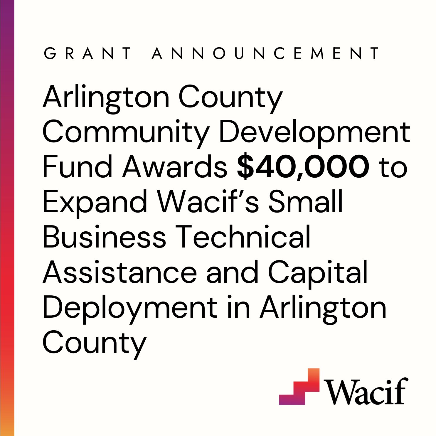Wacif on X: &ldquo;Exciting news, Arlington County entrepreneurs! Wacif 