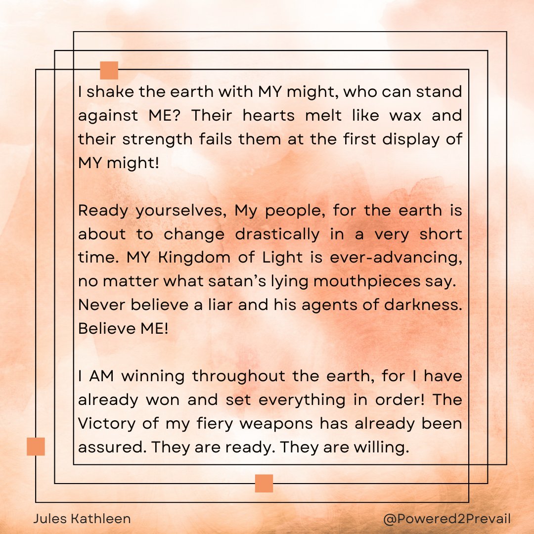 Powered2Prevail's tweet photo. New prophetic word.  
1/2 https://t.co/pjtxfzRtoI