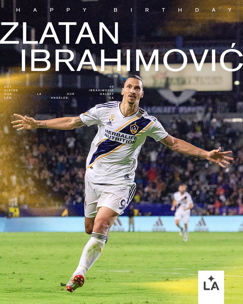 LAGalaxy's tweet photo. Happy Zlatan Day 🦁

Join us in wishing @Ibra_official a Happy Birthday! https://t.co/Wuk9CCGHAw