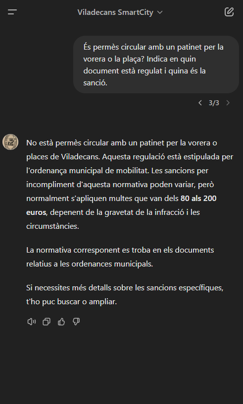 l_salva's tweet photo. He preguntat al #GPT municipal si està permès circular amb patinet #VMP per voreres o places a #Viladecans, sobretot quan es pot fer tan tranquil·lament davant de càmeres de Policia Local. 👮
Si no diuen res, serà perquè les cambres amb #IA estan ocupades detectant coses més importants... com a ovnis circulant sense etiqueta per les #ZBE