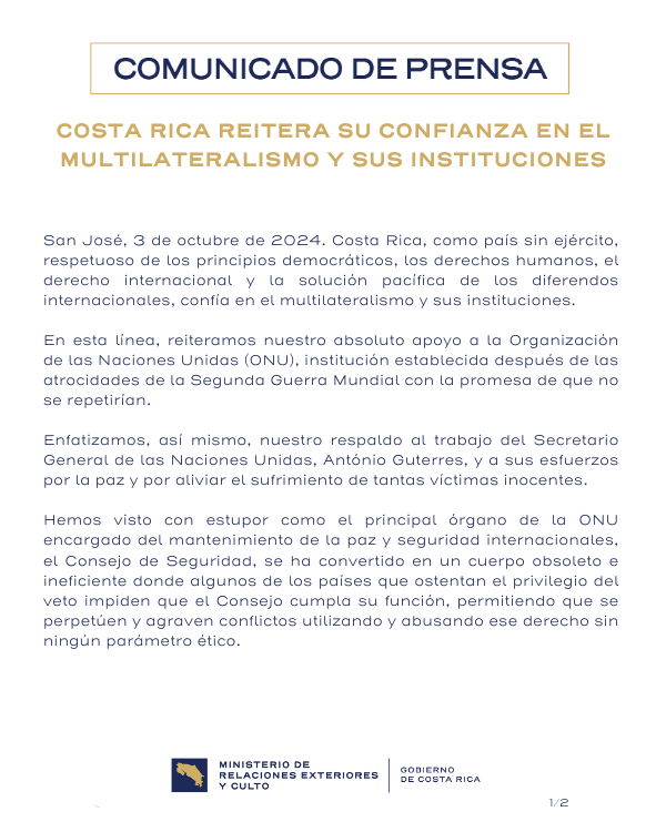 Cancillería Costa Rica 🇨🇷 tweet media