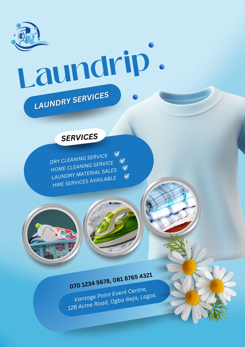 ExquiciteJaymee's tweet image. Day 7/30: Fresh designs, fresh laundry vibes! 💧 

Today’s challenge was creating a flyer for laundry services.

How does it look to you? 

#30daysdesignchallenge #canva #canvadesigner