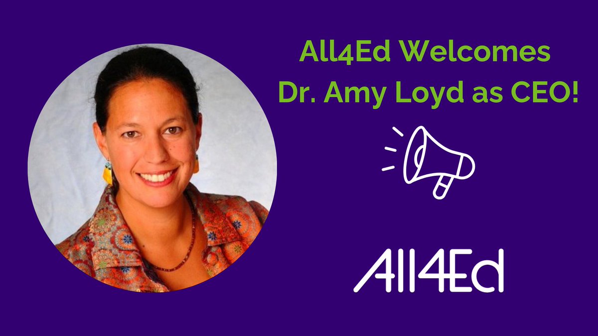 All4Ed (@all4ed) on Twitter photo Join us in welcoming <a href="/amyloyd1/">Amy Loyd, Ed. L.D.</a> as CEO of All4Ed! With a background in career-connected learning and educational equity, she’s ready to lead us into a brighter future for all students. Excited for the journey ahead!
all4ed.org/press_release/… Join us in welcoming <a href="/amyloyd1/">Amy Loyd, Ed. L.D.</a> as CEO of All4Ed! With a background in career-connected learning and educational equity, she’s ready to lead us into a brighter future for all students. Excited for the journey ahead!
all4ed.org/press_release/…