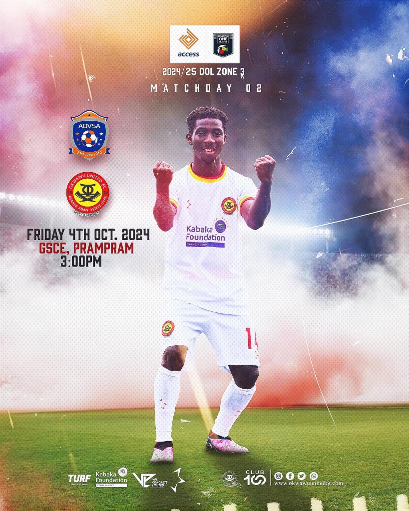 AsaaseAban_'s tweet photo. Next Match 🔴⚪️🟡
📆4/10/2024
🏟Ghanaman Soccer Center Of Excellence
📍Prampram #DOLWk2
Attram Devisser Soccer Academy vrs Okwawu United FC https://t.co/C8oiFo31Vi