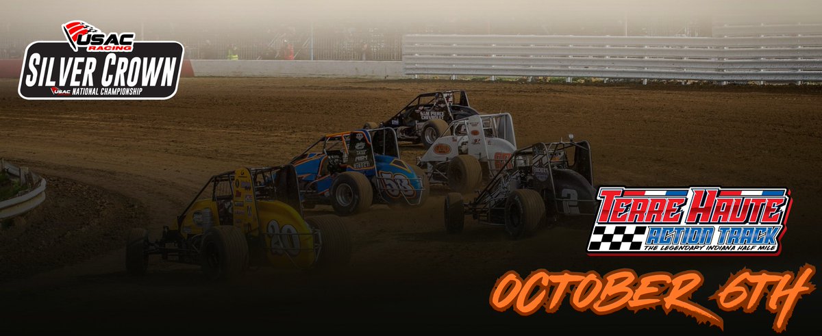 Pack the House! 🏡

Discount tickets are on sale now for the return of USAC Silver Crown racing to Indiana's <a href="/HauteTrack/">Terre Haute Action Track</a>!

The race is set for 💯 laps this Sunday, Oct 6!

Advance Grandstand: $20
Advance Infield: $10
Kids 12 &amp; Under: FREE

𝑻𝒊𝒄𝒌𝒆𝒕𝒔 &gt; USACtickets.com