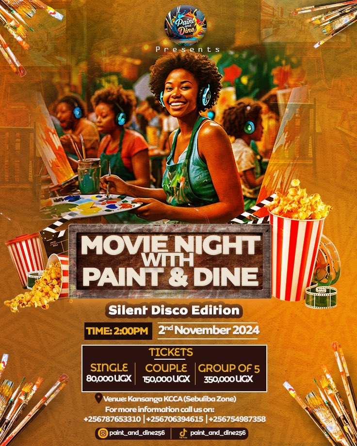 HKTYRAARTS's tweet photo. Don’t miss *Movie Night with Paint and Dine – Silent Disco Edition* on November 2nd! Enjoy a fun night of painting, music, and memories. Tell a friend to tell a friend and book your spot now!
#Debate2024 #viral2024 #viralreelsシ #vira  # https://t.co/TVAMFmBHMW