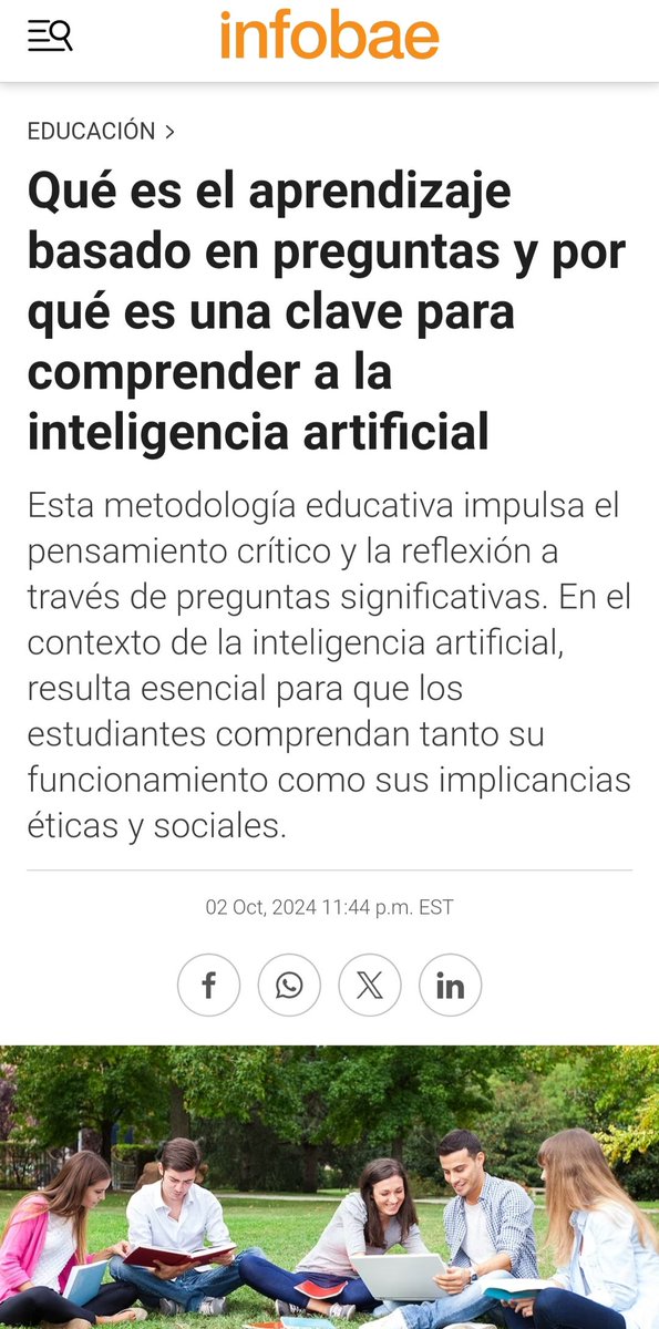 Agarraos, que llega el "Aprendizaje basado en preguntas".

Es una gran innovación rupturista, porque hasta ahora solo lo habían aplicado Sócrates, Quintiliano, los dialécticos, los escolásticos, Comenio... y absolutamente todos los profesores de la historia de la Humanidad.