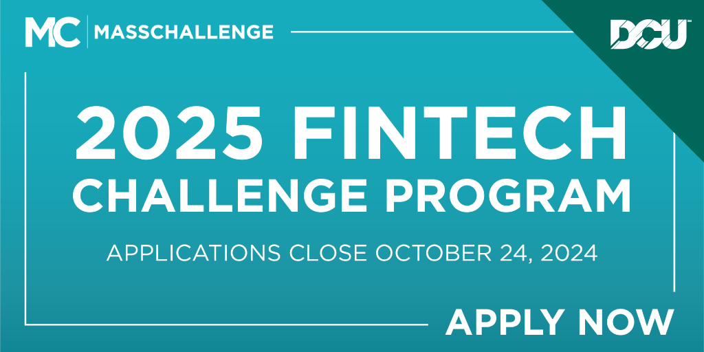 #FinTech founders, DCU is a proud Challenge Partner, alongside <a href="/CitizensBank/">Citizens</a> &amp; @MassMutual in the zero-equity <a href="/MassChallenge/">MassChallenge</a> 2025 FinTech Program.
Apply Now: ✅ hubs.ly/Q02QrFtg0
📅 Apps close Oct 24