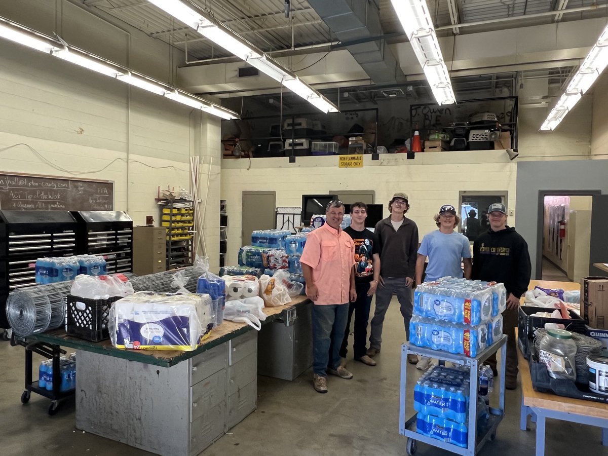 Big shout out to ⁦BHS, MHS, and CHS Ag for gathering supplies to send to East TN hurricane relief. These are some awesome kids y’all!! 😎 #endlesspossibilities