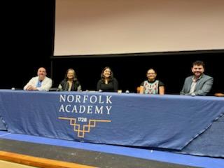 Dr. Intergalactic had an amazing time with Norfolk Academy's Hispanic Heritage Month Panel! Thank you for the invitation Ms. Thompson! 
- - - 
#drintergalactic #latinosinmedicine #hispanicheritagemonth #NA #norfolkacademy #panelspeaker