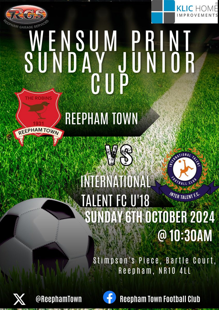 Reepham Town FC (Sunday) tweet media