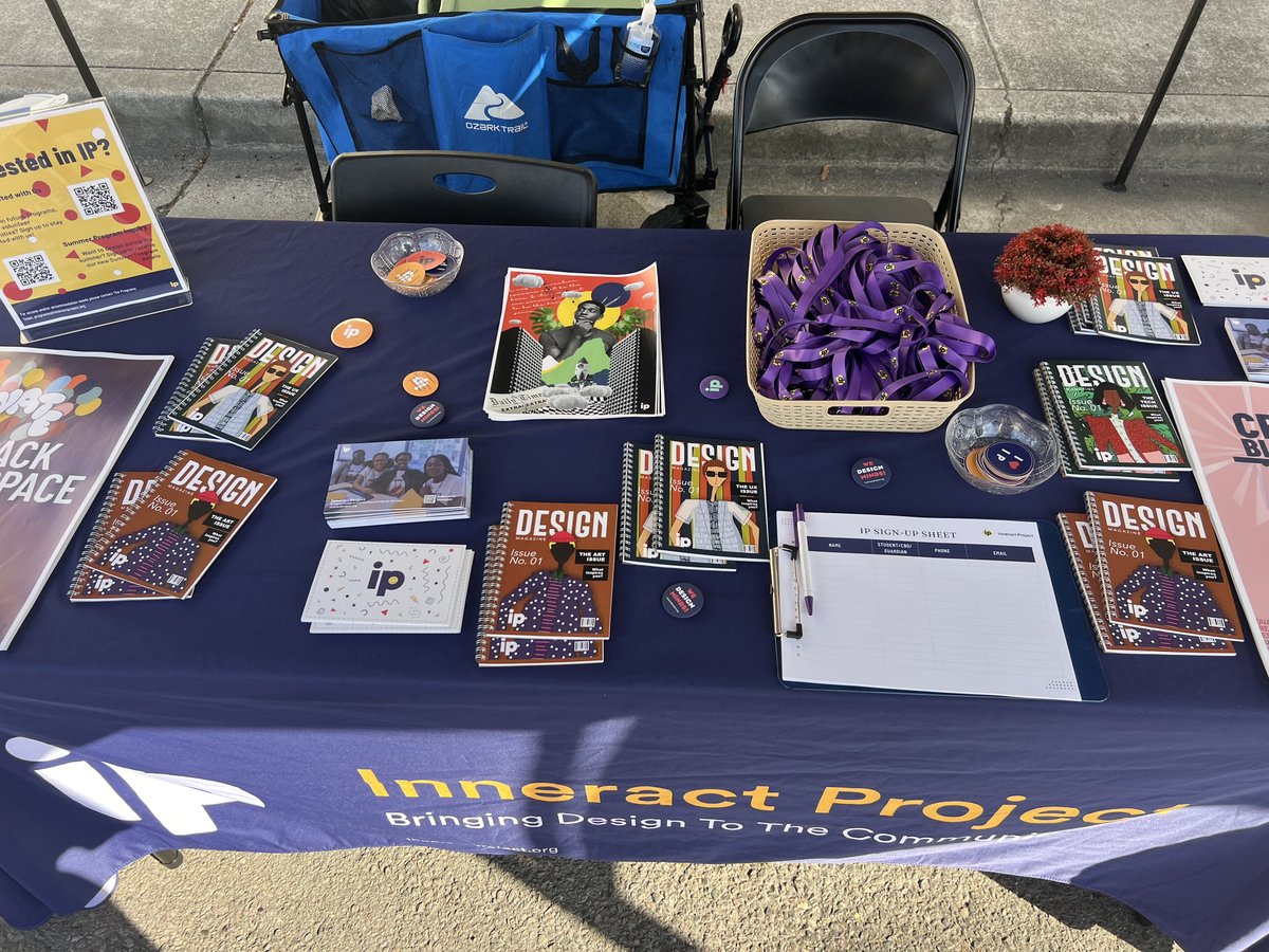 InneractProject's tweet image. Last month, IP tabled at the Solano Avenue Stroll, a popular street fair in Albany.
200+ community members and students stopped by to see us! We were glad to give everyone details about our upcoming programs (including Summer Design Camp 2025), as well as some IP merch!