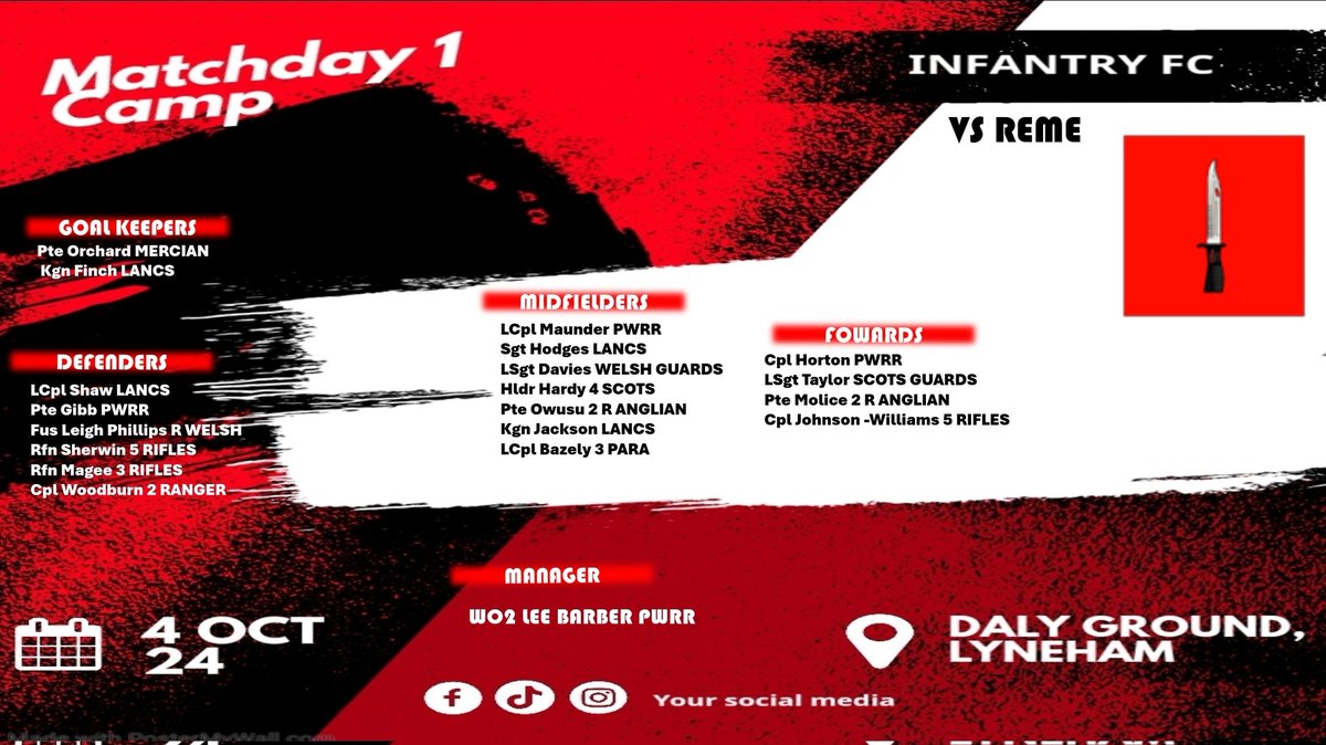 Infantry FC tweet media