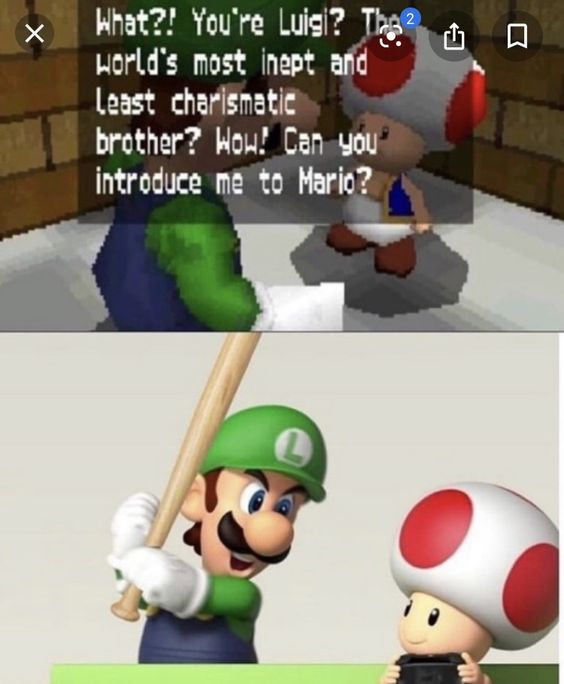ojacbjou's tweet photo. Luigi deserves better😅 https://t.co/ouWFCBfExw