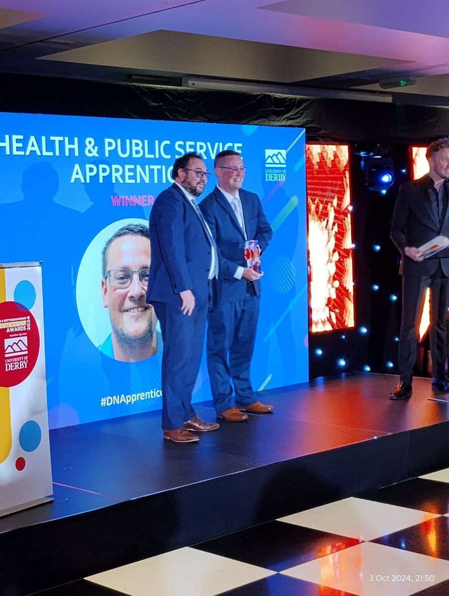 Apprenticeships at UHDB (@uhdbapprentice) on Twitter photo Derbyshire and Nottinghamshire Apprenticeship Awards 2024
Health and Public Service Apprentice of the Year Winner
Congratulations to Adam Allton for this Award. Recognising all your hard work and development through apprenticeships.
<a href="/UHDBTrust/">University Hospitals of Derby and Burton NHS FT</a> Derbyshire and Nottinghamshire Apprenticeship Awards 2024
Health and Public Service Apprentice of the Year Winner
Congratulations to Adam Allton for this Award. Recognising all your hard work and development through apprenticeships.
<a href="/UHDBTrust/">University Hospitals of Derby and Burton NHS FT</a>